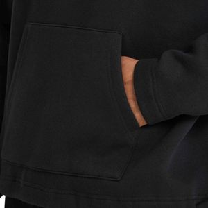 เสื้อสเวตเชิ้ตผู้ชายแบบคอซิป 1/4 สีดำ ผ้าคอตตอนผสมโพลีเอสเตอร์ 345GSM ทรงบ็อกซี่ คอทรงกรวย พร้อมโลโก้ปัก - Product Image 5