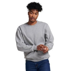 Tissu polaire gris pour l'extérieur Saison d'hiver Plain Full Sleeves Mens Round Neck Sweatshirts - Product Image 3