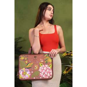 Daily Classic <b>Laptop</b> Sleeve with Handle for Ultrabook-Vegan Leather Brown Protective <b>Case</b> - Product Image 2