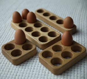 ชั้นวางไข่ทำจากไม้เครื่องใช้บนโต๊ะอาหารสำหรับโรงแรมในบ้านที่เก็บไข่ - Product Image 1