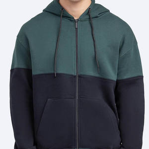 Sudaderas con Capucha de Dos Paneles con Cremallera de Alta Calidad para Hombre, con Capucha Ajustable, Sudaderas de Algodón Combinado con Bolsillos para Hombre - Product Image 2