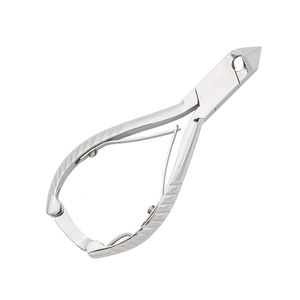 Boîte de coupe-ongles en forme de lune en acier inoxydable professionnel - Product Image 1