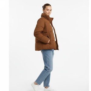 Veste matelassée pour femme sur mesure, fermeture éclair intégrale, capuche respirante, mode hiver, coton - Product Image 5