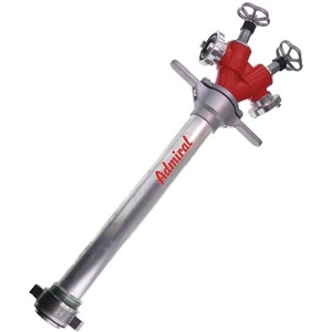 Tuyau de raccordement en aluminium STORZ DN 80 avec 2 sorties C et 2 vannes ADMIRAL - Product Image 1