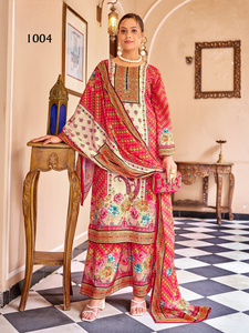 Costume pakistanais prêt-à-porter de qualité supérieure, pur crêpe, imprimé numérique, vêtements ethniques, salwar kameez, broderie, salwar suit - Product Image 4