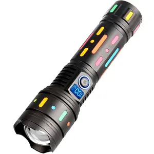 WARSUN G85 6063 Aluminium Alloy Light Cup Built-in Battery 10000 Lumen IP65 TYPE-C Multifunctional Zoom Outdoor Flashlight