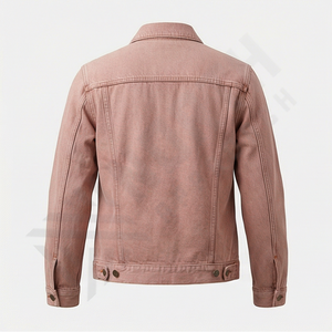 Veste en jean pour homme sur mesure, logo brodé, style vintage délavé, look promotionnel pour le personnel, look clubwear, veste tendance - Product Image 2