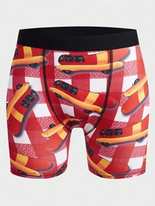 Short graphique avec logo <span class=keywords><strong>de</strong></span> marque anti-boulochage personnalisé <span class=keywords><strong>Boxer</strong></span> à impression numérique 3D Maillot <span class=keywords><strong>de</strong></span> <span class=keywords><strong>bain</strong></span> Sous-vêtements <span class=keywords><strong>de</strong></span> marque grande taille pour hommes - Product Image 2