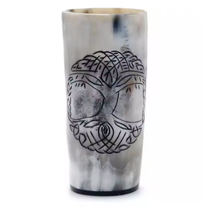 Tasse à corne artisanale de qualité supérieure inspirée des Vikings par Crescent Crafts - Product Image 3