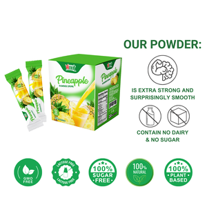 Vente en gros Boisson non alcoolisée/Marque privée- (20 sachets/Boîte) Poudre de jus de fruits ananas instantané lyophilisé-Échantillon gratuit - Product Image 3