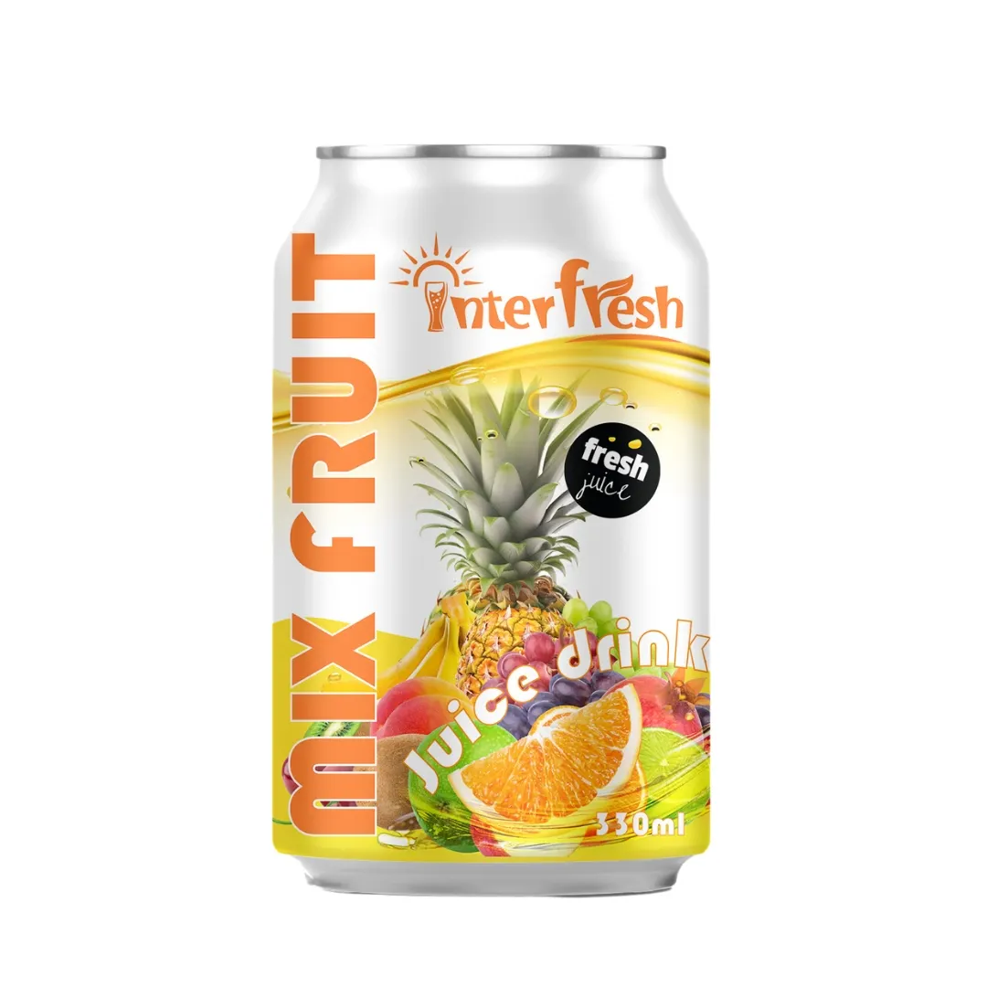 Venta al por mayor Vietnam OEM Etiqueta Privada Premium bebidas de frutas tropicales cóctel mezcla de frutas jugo refrescos fruta