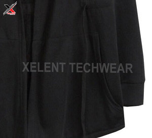 Venta al por mayor personalizado hombres fino negro HipHop Punk largo con capucha capa primavera otoño hombres etapa traje Hipster chaquetas Streetwear - Product Image 5