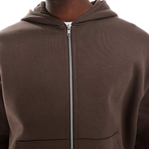 Chaqueta Deportiva Informal para Hombre, Chaqueta de Forro Polar Gris con Capucha y Cremallera, Sudadera Cálida de Invierno para Deportes al Aire Libre, Moda Diaria - Product Image 4
