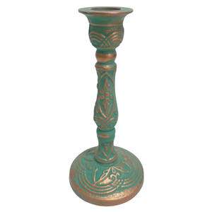 Blanc avec vert Antique bougeoir décoration de la maison supports Table Top mariage en gros supports bougeoir - Product Image 2