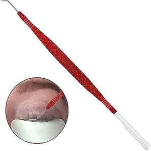 Outil de levage de cils professionnel OEM avec peigne en plastique | Séparateur de cils en métal de haute qualité à revêtement rouge brillant pour salons de beauté - Product Image 5