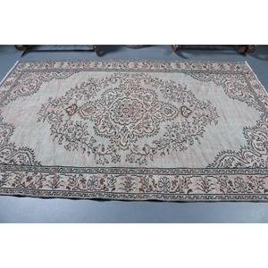 Alfombra Turca de 5.7x9.1 pies, Alfombra Oriental Marrón de Lana - Product Image 3