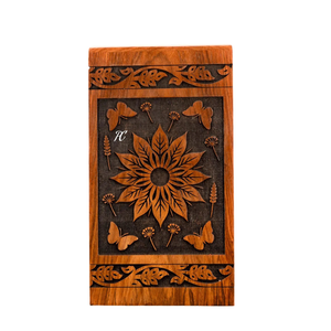 Urna de cremación de palisandro hecha a mano Árbol DE LA VIDA Caja conmemorativa de madera Recuerdo conmemorativo Urna de cremación decorativa para cenizas - Product Image 1