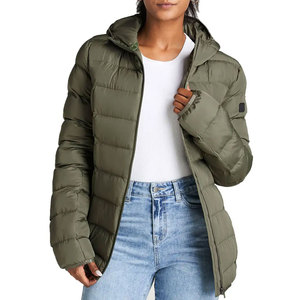 Chaqueta acolchada con cuello levantado para mujer al por mayor 2025 tela transpirable relleno de algodón precio bajo pieza fresca en línea para invierno - Product Image 1