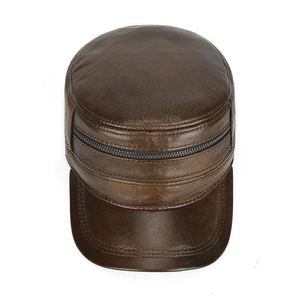 Casquette en cuir pour homme faite à la main, cuir souple vintage, casquette classique, élégante, durable, couvre-chef en cuir pour la mode décontractée en plein air - Product Image 5