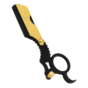 Rasoir professionnel pour barbier, outil de rasage à lame droite, acier inoxydable, manche en bois, soin de la barbe pour salon de coiffure - Product Image 1