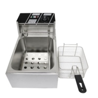 Friteuse électrique commerciale pour restaurant, thermostat réglable, sans fumée, BaoKang ZL-81, machine à poulet et frites