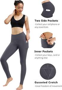 Women's Ultra High Waist Motion Yoga Pants New Arrival 4 Way Stretch Tummy Control Running Print Pocket <b>Leggings</b> Solid <b>Pattern</b> - Product Image 2