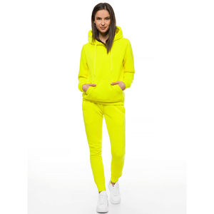 Chándal sólido informal con capucha personalizado para mujer para entrenamiento de gimnasia de invierno 100% algodón servicio OEM - Product Image 5