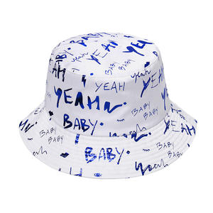 High Quality Stylish New Fashion Design Printing Polyester Double Side <b>Hats</b> Unisex <b>Bucket</b> <b>Hat</b> - Product Image 1