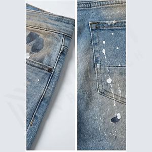 Top Custom <b>Men</b> New Fashion <b>Jeans</b> Pants <b>High</b> <b>Waist</b> Ripped Style Breathable Plus Size Denim Pant Wholesale Customized Color - Product Image 5