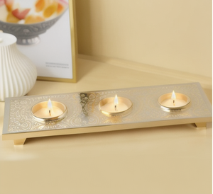 Juego de 2 portavelas de Venta caliente en latón con acabado antiguo, accesorios decorativos para el hogar, portavelas de Metal - Product Image 2