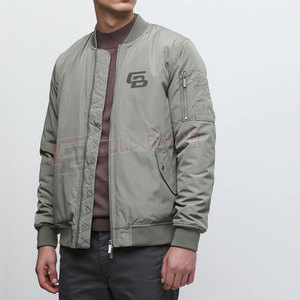 Chaqueta de bombardero ligera para hombre con cremallera frontal completa y tela de nailon duradera elegante chaqueta de bombardero de calle para hombres - Product Image 4