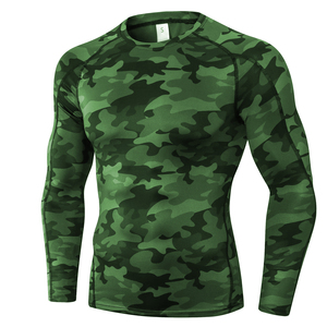 Mangas largas Dry Fit Compresión Spandex Atlético Correr Entrenamiento Fitness Gimnasio Yoga Active Tops Compresión para hombres - Product Image 5