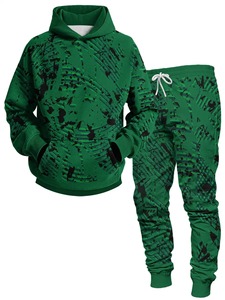 ชุดวอร์มสำหรับผู้ชายชุดเสื้อผ้าแบบสวมมีฮู้ดและกางเกงมีฮู้ดสำหรับผู้หญิงสีพื้น + กางเกง - Product Image 4