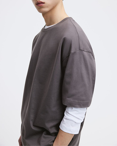 Camiseta de Hombre 100% Algodón, Personalizable con Logotipo, Lisa, Casual, Talla Grande, Tejida, en Oferta - Product Image 1