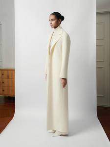 Gabardina con bolsillos laterales para mujer, abrigo largo de mezcla de Cachemira Tiff Emb, 20% Cachemira, 80% Lana, ropa de verano para mujer - Product Image 4