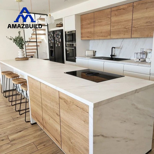 AMAZBUILD Armoires de <span class=keywords><strong>cuisine</strong></span> modulaires modernes Style européen Laque <span class=keywords><strong>Cuisine</strong></span> Designs Made In China - Product Image 4
