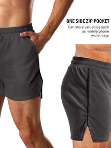 Ready To Ship Fitness <b>Shorts</b> For <b>Men</b> Quick Dry Moisture Wicking Gym <b>Running</b> Wear - Product Image 6