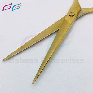 Ciseaux de coiffeur dorés personnalisés de 5 pouces en acier inoxydable avec lames tranchantes pour salon professionnel - Product Image 5