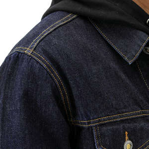 เสื้อแจ็คเก็ตยีนส์ผู้ชายสไตล์เรโทรวินเทจทรงเข้ารูป ผ้าฝ้าย 100% กระดุมแถวเดียว เสื้อคลุมตัวนอก ปกเสื้อแบบลาペル ผ้ายีนส์ฟอก สำหรับฤดูใบไม้ร่วง - Product Image 3