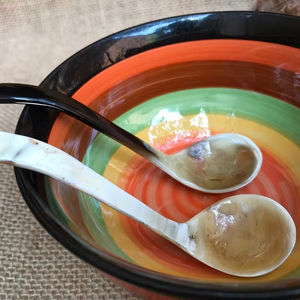 Cuillères élégantes en corne de buffle et de vache Options de vaisselle et de couverts distinctives pour les fêtes - Product Image 1