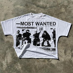 เสื้อยืดทรงบ็อกซี่ ครอป ผ้าฝ้าย/โพลีเอสเตอร์ พิมพ์ลายสกรีน สำหรับผู้ชาย สไตล์สตรีทแวร์ รักษ์โลก ผลิตตามสั่ง ปี 2024 - Product Image 4