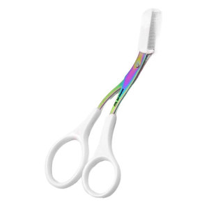 Juego de Peine de tijeras recortadoras de cejas de acero inoxidable profesional, producto de belleza y cuidado Personal antideslizante portátil de 3 piezas - Product Image 1