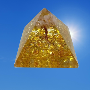 Arbre de Vie Citrine Orgone Pyramide Chakra Équilibre Générateur D'énergie Guérison Orgonite Pyramides Pour La Méditation Et La Protection Emf - Product Image 3