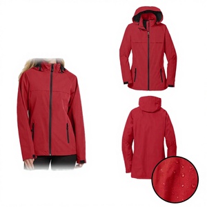 Veste de pluie matelassée unisexe légère et imperméable à capuche pour activités de plein air, randonnée, usage décontracté et hiver, teinte en pièce, non tissée - Product Image 4