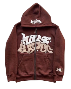 SIBRIN Sudadera con capucha con cremallera estampada de lana de algodón de calidad superior hecha de fábrica ropa de calle de invierno personalizada Sudadera con capucha con cremallera - Product Image 4