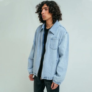 แจ็กเก็ตผ้าเดนิมโอเวอร์ไซส์สำหรับผู้ชายเสื้อโค้ทติดกระดุมแบบเป็นทางการคอตั้งสวมใส่สบายๆผ้าแคนวาส - Product Image 5