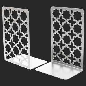 Porte-livres en métal noir et blanc moderne avec une élégante étoile décorative conçue pour le bureau et un style élégant pour la table - Product Image 6