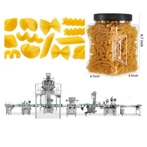 Mushrooms Nut Pasta Solid Food Bottle Weighing And Filling Production Line Machine