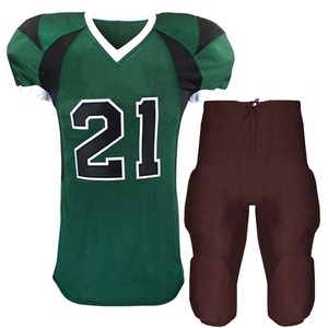 Maillots de football entièrement personnalisés et pantalons assortis vente en gros d'uniformes de football américain sublimés par couleur rouge et blanche - Product Image 6