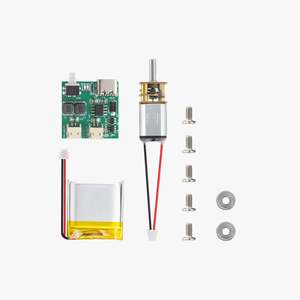 Plastic Turntable Kit Parts <b>with</b> 25x25.2mm <b>Charger</b> Board 500mAh 5V <b>Battery</b> Semi-finished - Product Image 1